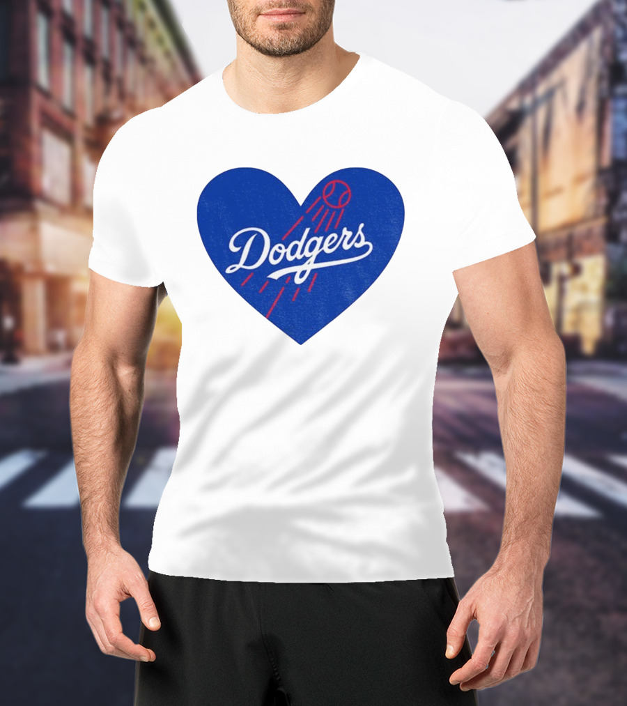 Los Angeles Dodgers Heart MLB Baseball World Series 2025 T-Shirt