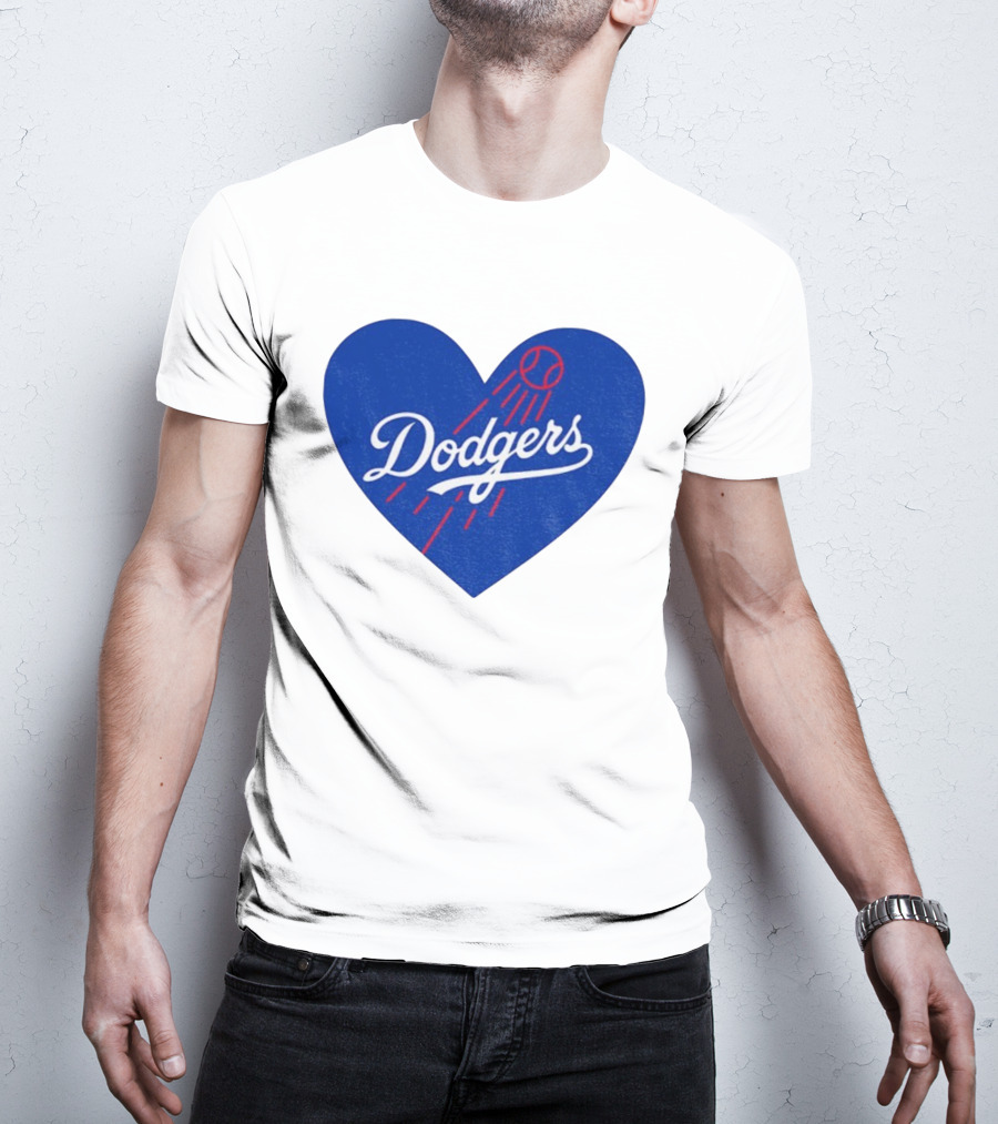 Los Angeles Dodgers Heart MLB Baseball World Series 2025 T-Shirt