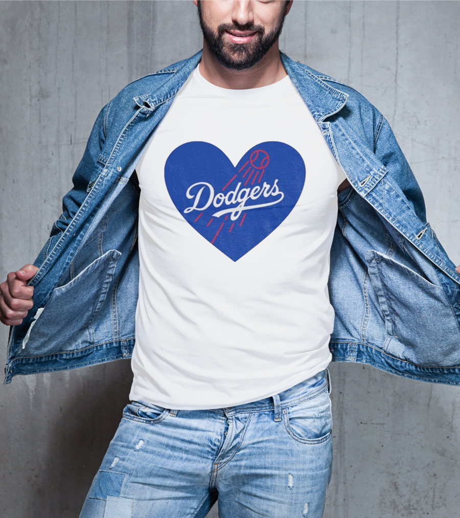 Los Angeles Dodgers Heart MLB Baseball World Series 2025 T-Shirt