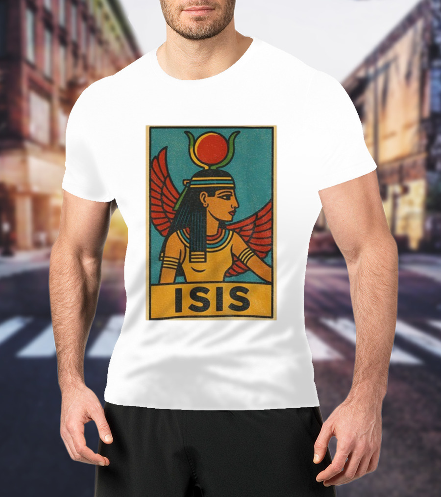 Isis Egyptian Goddess Comic Style For Mythology Fans And Divine Feminine Seekers T-Shirt