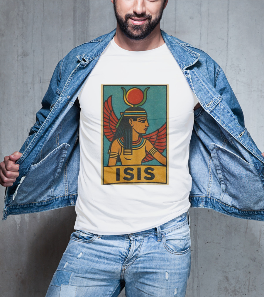 Isis Egyptian Goddess Comic Style For Mythology Fans And Divine Feminine Seekers T-Shirt