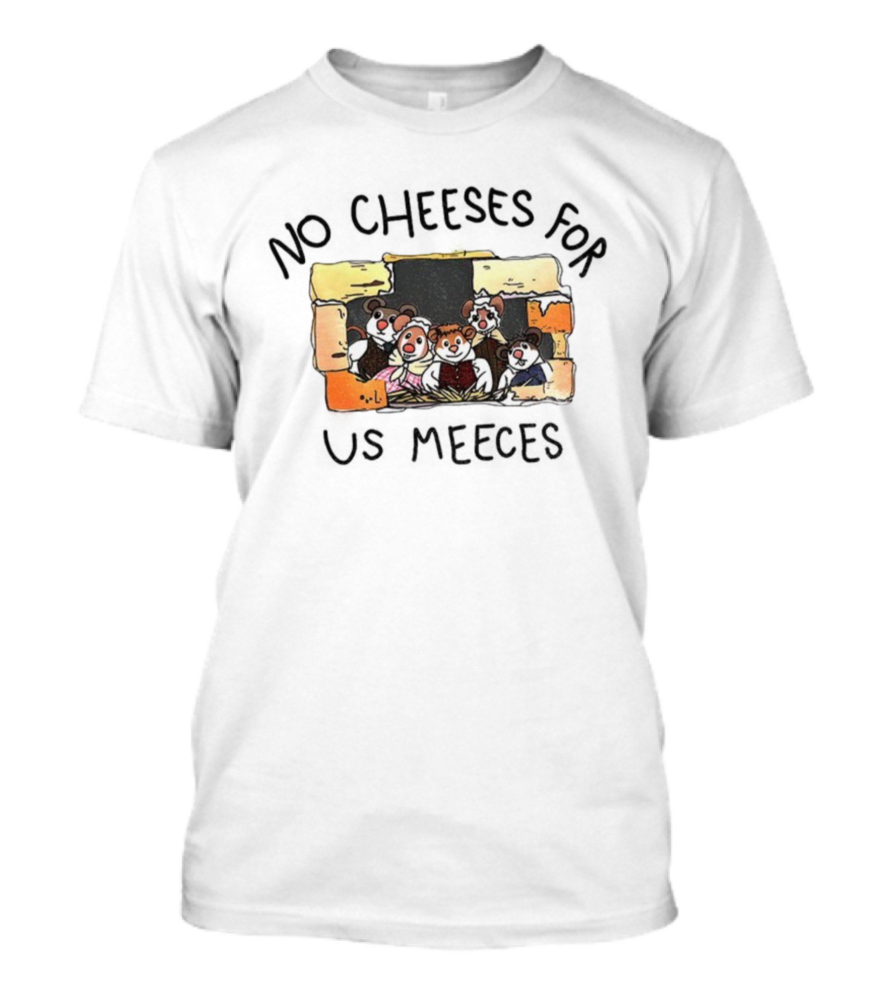 Muppet Mice Family No Cheeses For Us Meeces Brick Wall Theme T-Shirt