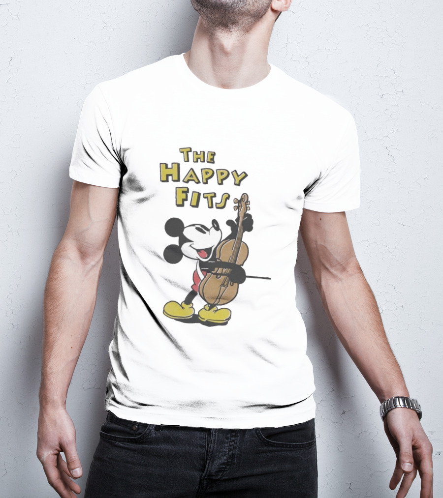 The Happy Fits Steamboat Willie Mickey Mouse Cello Violin T-Shirt