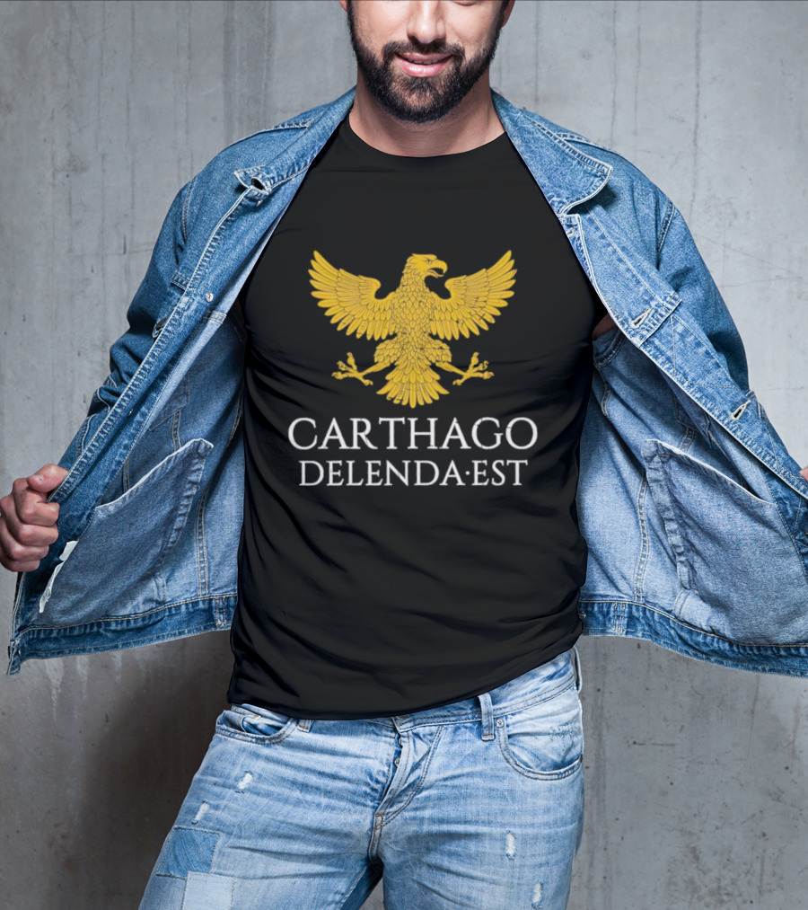 Carthago Delenda Est Roman Eagle Emblem T-Shirt