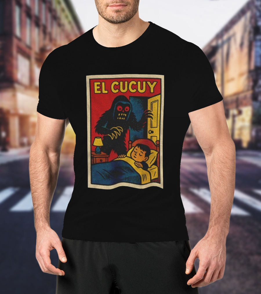 El Cucuy Latin Folklore Boogeyman Retro Comic Cover Nighttime Fright T-Shirt