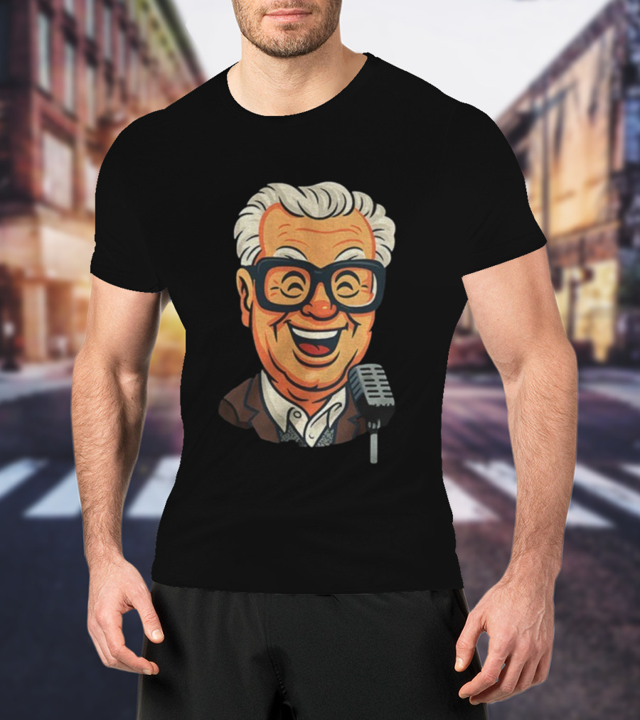 Harry Caray Cartoon Sports Commentator Baseball Fan Tribute T-Shirt
