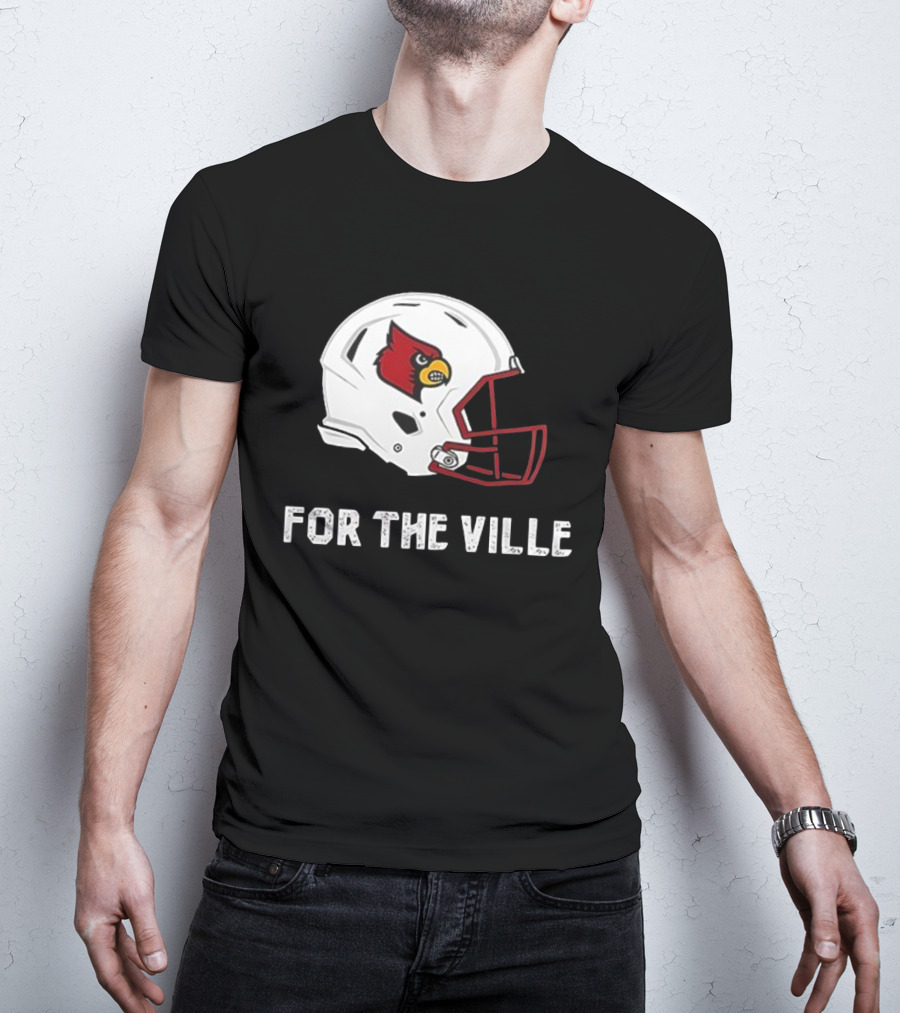 FOR THE VILLE Louisville Cardinals Mascot Helmet T-Shirt