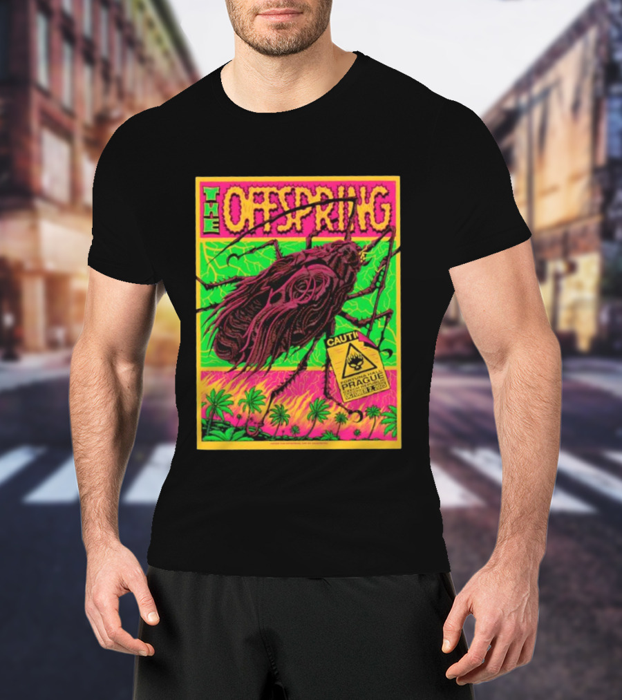 The Offspring Fortuna Hall Prague October 2nd 2025 Caution Insect T-Shirt
