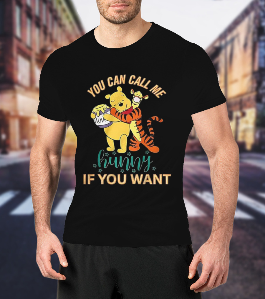 Winnie The Pooh You Can Call Me Hunny Tigger Hugging Image T-Shirt