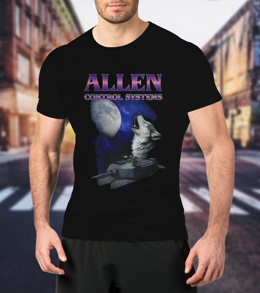 Allen Control Systems Howling Wolf Moon Tank Design T-Shirt