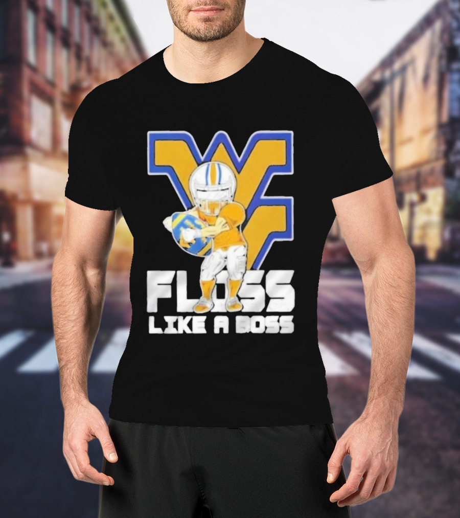 West Virginia Mountaineers Floss Like A Boss Football Celebration T-Shirt