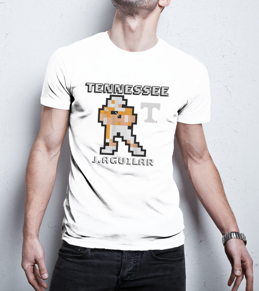 Tennessee Volunteers J. Aguilar Retro 8Bit Football 2025 T-Shirt