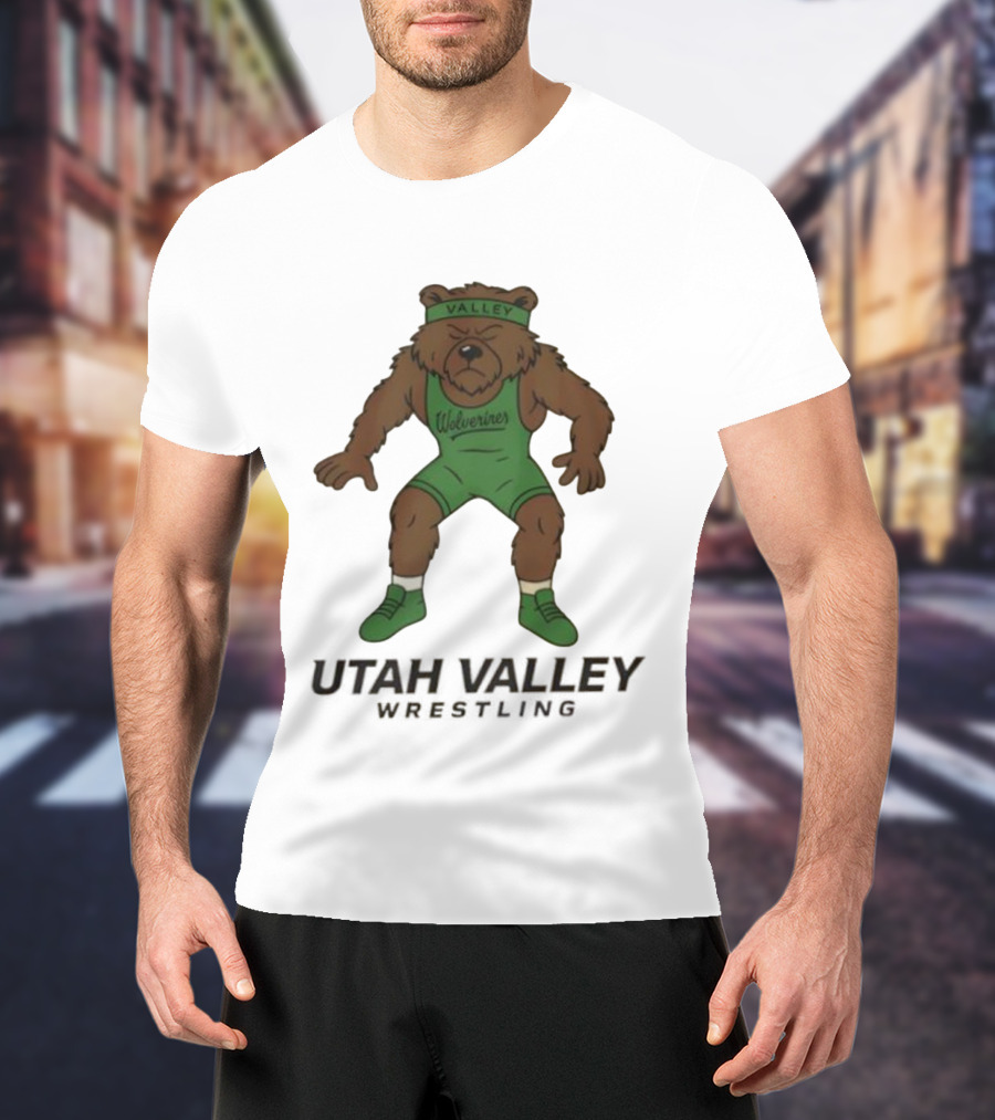 Utah Valley Wrestling Wolverines Bear Willy T-Shirt