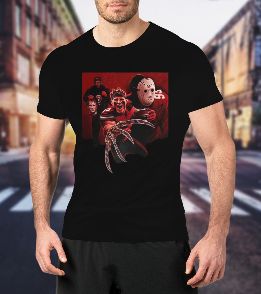 Arizona Cardinals 2025 Halloween Horror Football Mashup Freddy Jason Michael Myers Sports Fan Gear T-Shirt