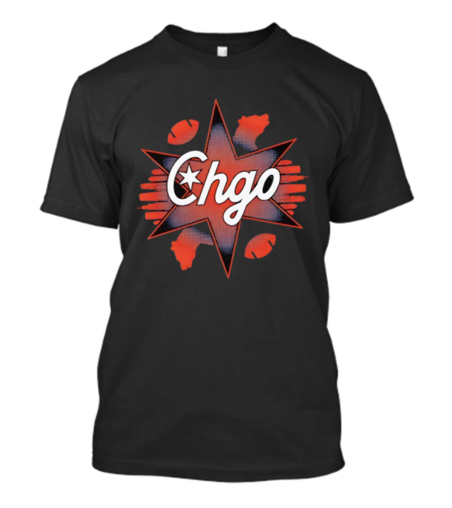 Chgo Star Football Claws T-Shirt