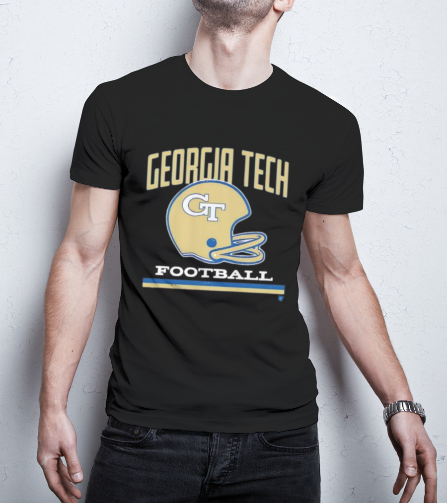Georgia Tech Football Helmet GT Yellow Jackets T-Shirt