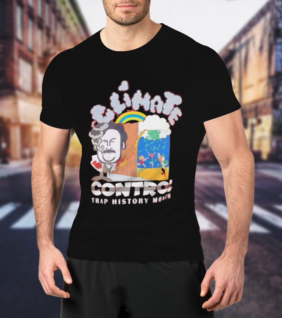 Jmacworldwide Climate Control Trap History Month Rainbow Cartoon Style T-Shirt