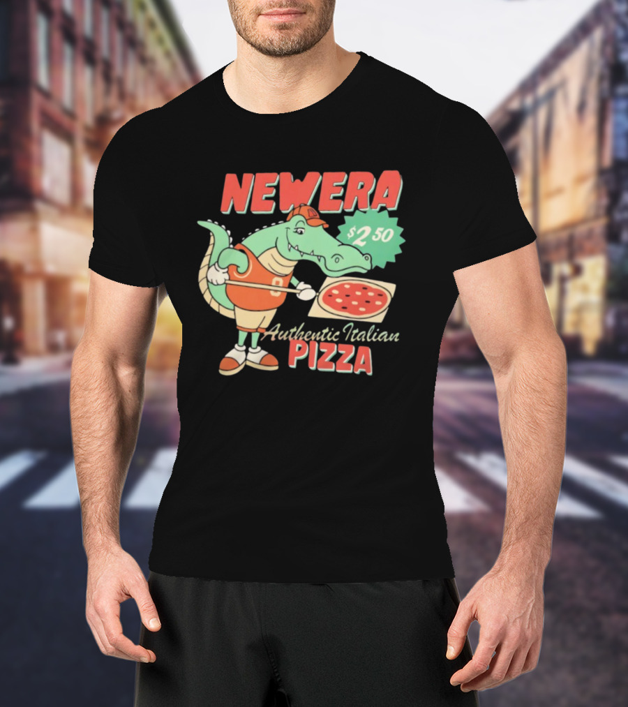 New Era Authentic Italian Pizza Crocodile Character $2.50 T-Shirt