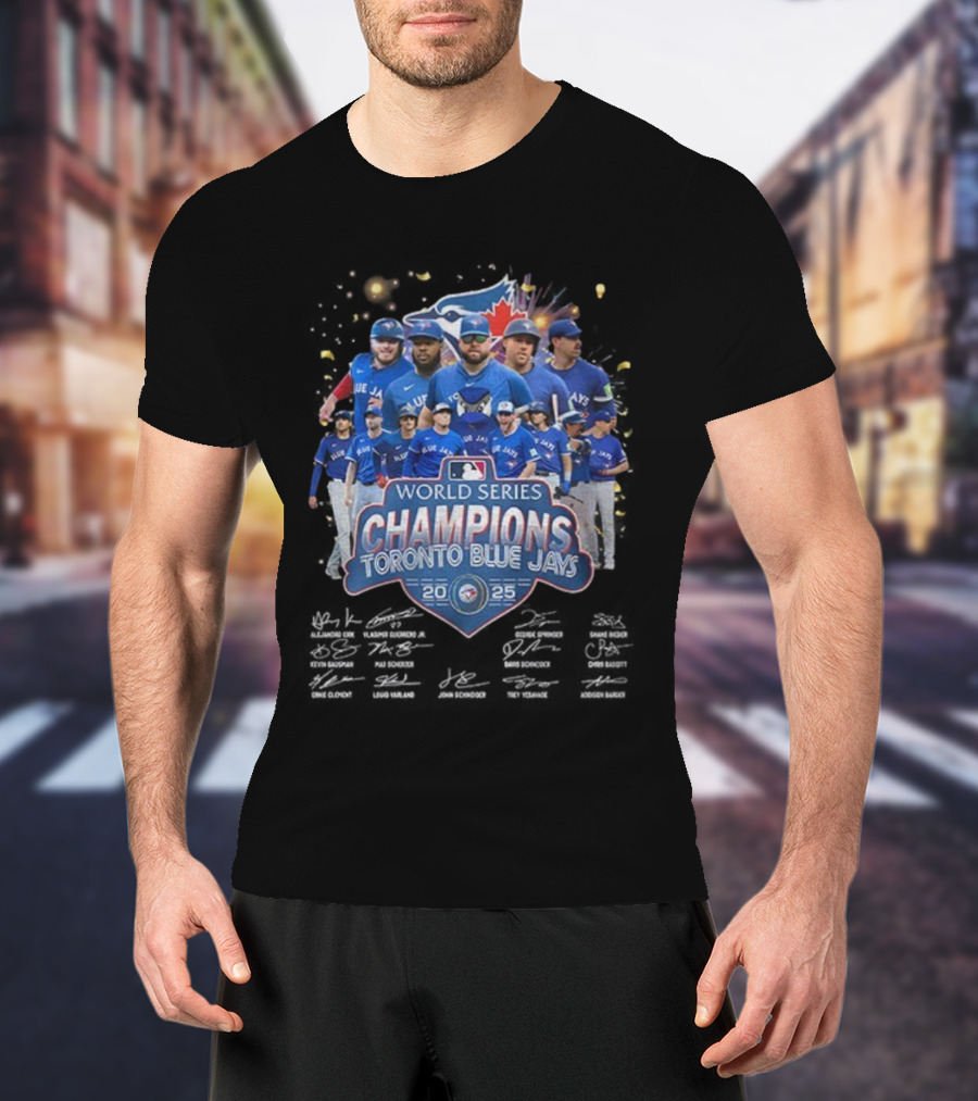 World Series Champions Toronto Blue Jays 2025 MLB Baseball Team Celebration T-Shirt