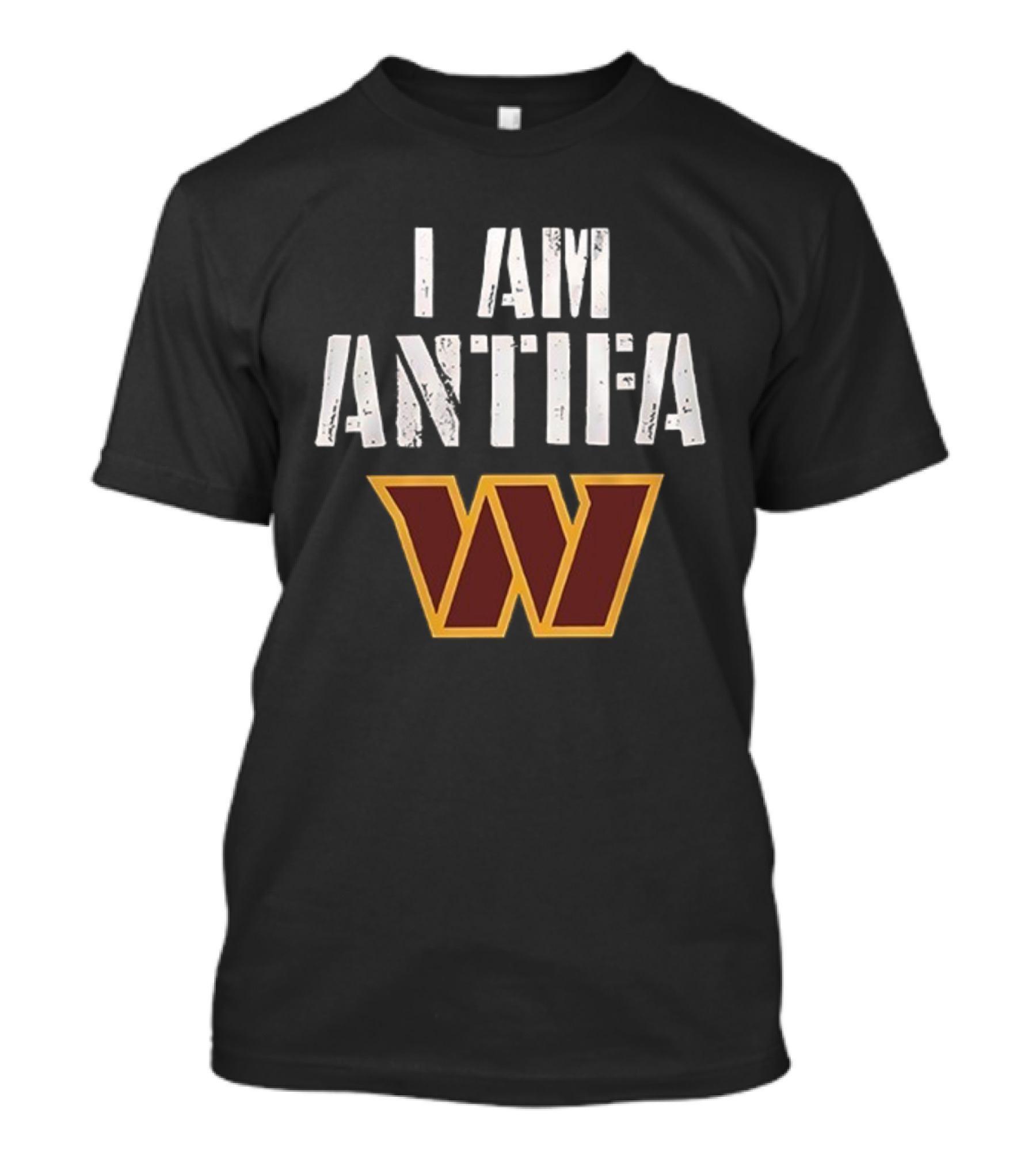 I AM ANTIFA Washington Commanders Against Fascism T-Shirt