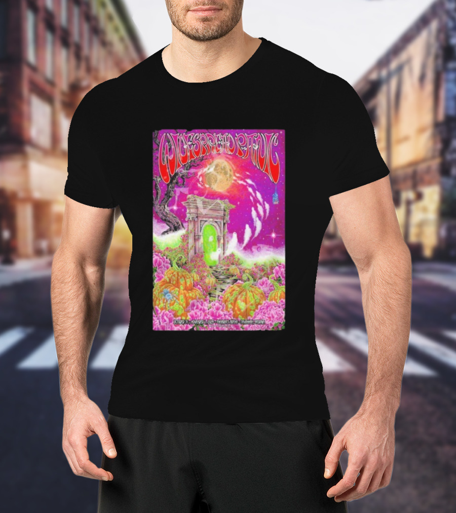 Widespread Panic Savannah Tour Spooky Pink Pumpkin Gateway October 31 2025 T-Shirt