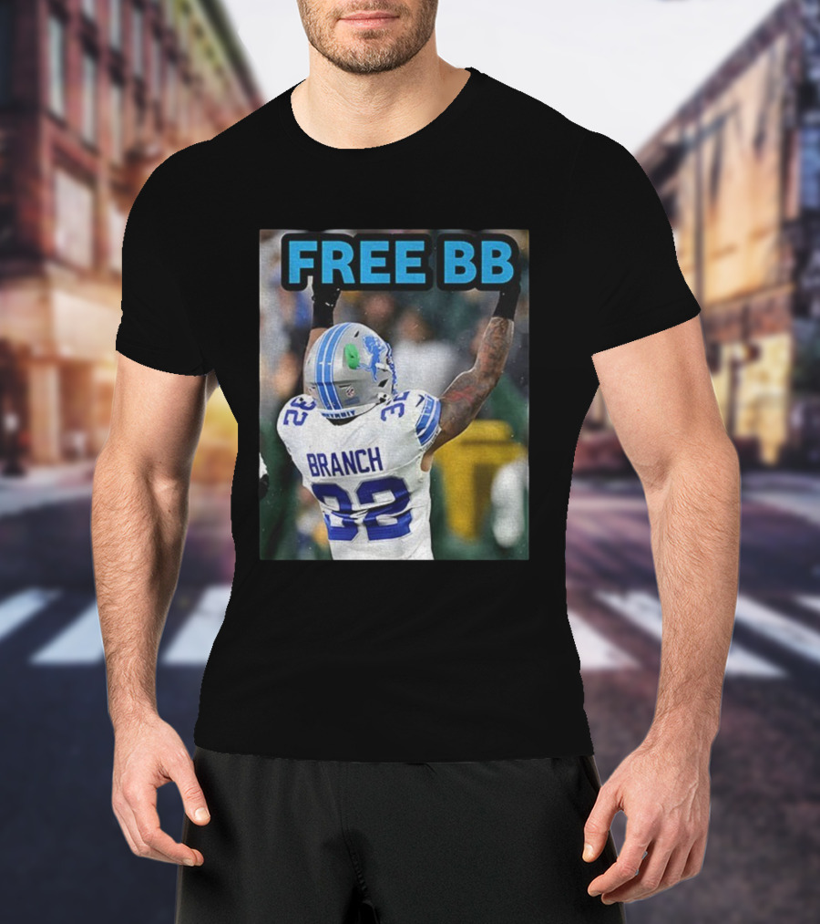 Free BB Brian Branch 32 Detroit Lions Football Fan Gear T-Shirt