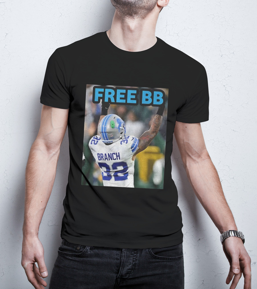 Free BB Brian Branch 32 Detroit Lions Football Fan Gear T-Shirt