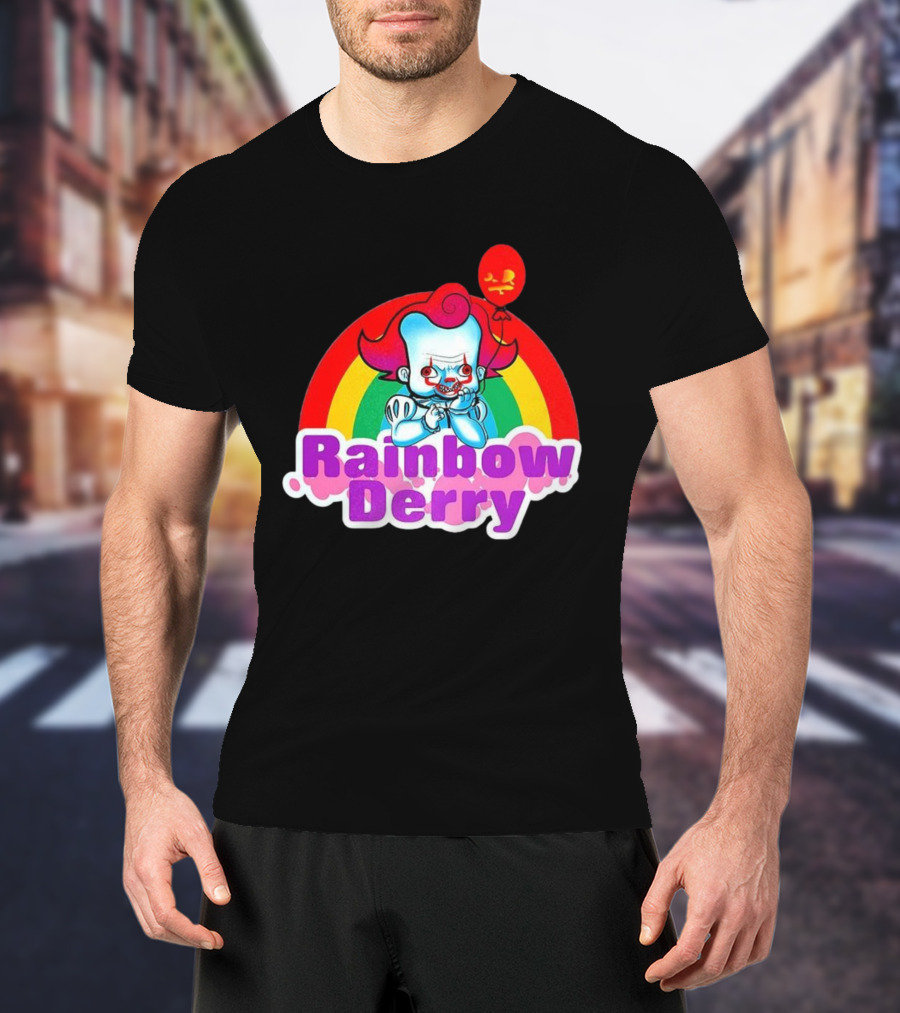 Rainbow Derry Pennywise Infant Balloon Cartoon T-Shirt