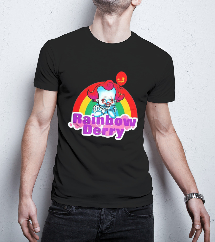 Rainbow Derry Pennywise Infant Balloon Cartoon T-Shirt