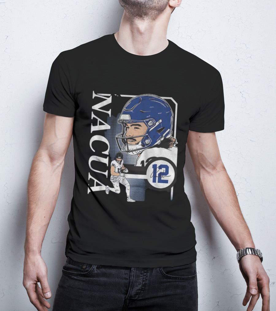 Puka Nacua Los Angeles Rams NFL Football 12 Signature Collage T-Shirt