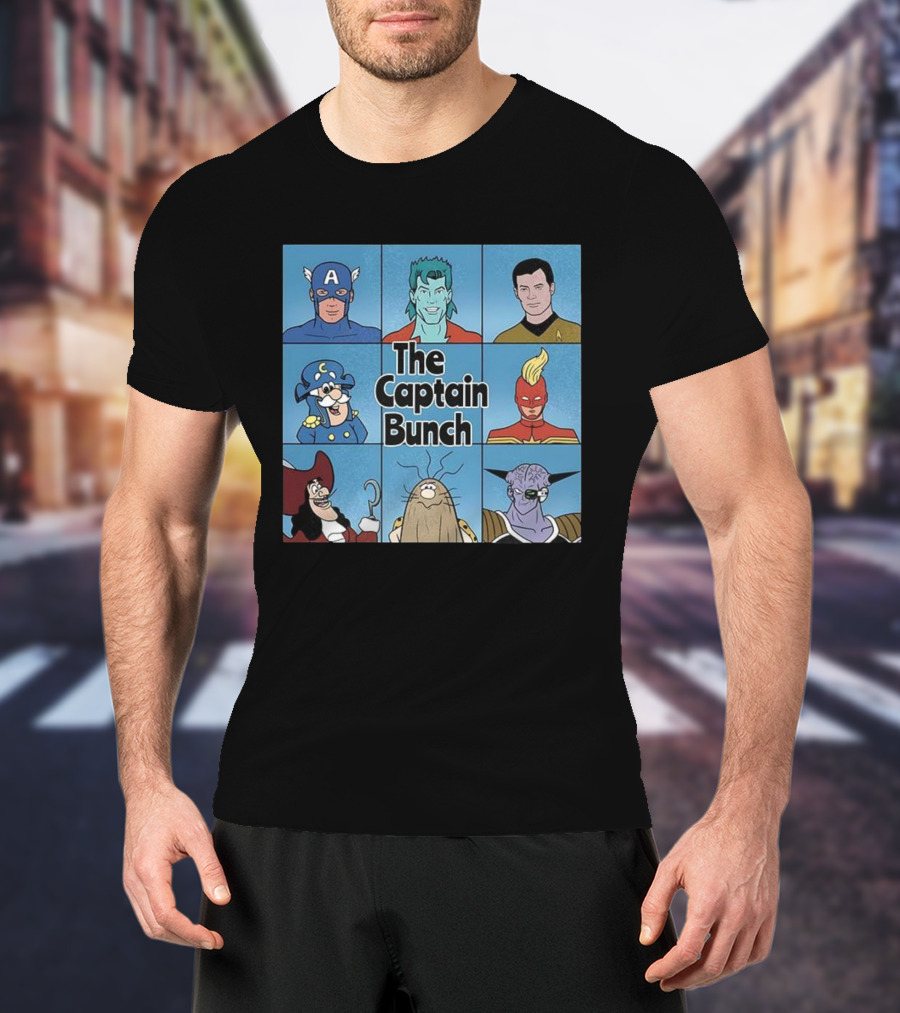 The Captain Bunch The Brady Bunch Cartoon Characters Inspired Design T-Shirt