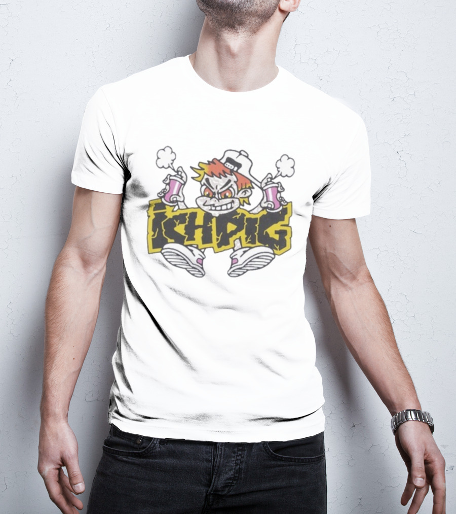 ICH-PIG Aeroboy Graffiti Character Streetwear Collection T-Shirt