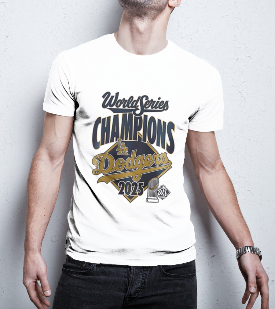 Los Angeles Dodgers 2025 World Series Champions Team Signature T-Shirt