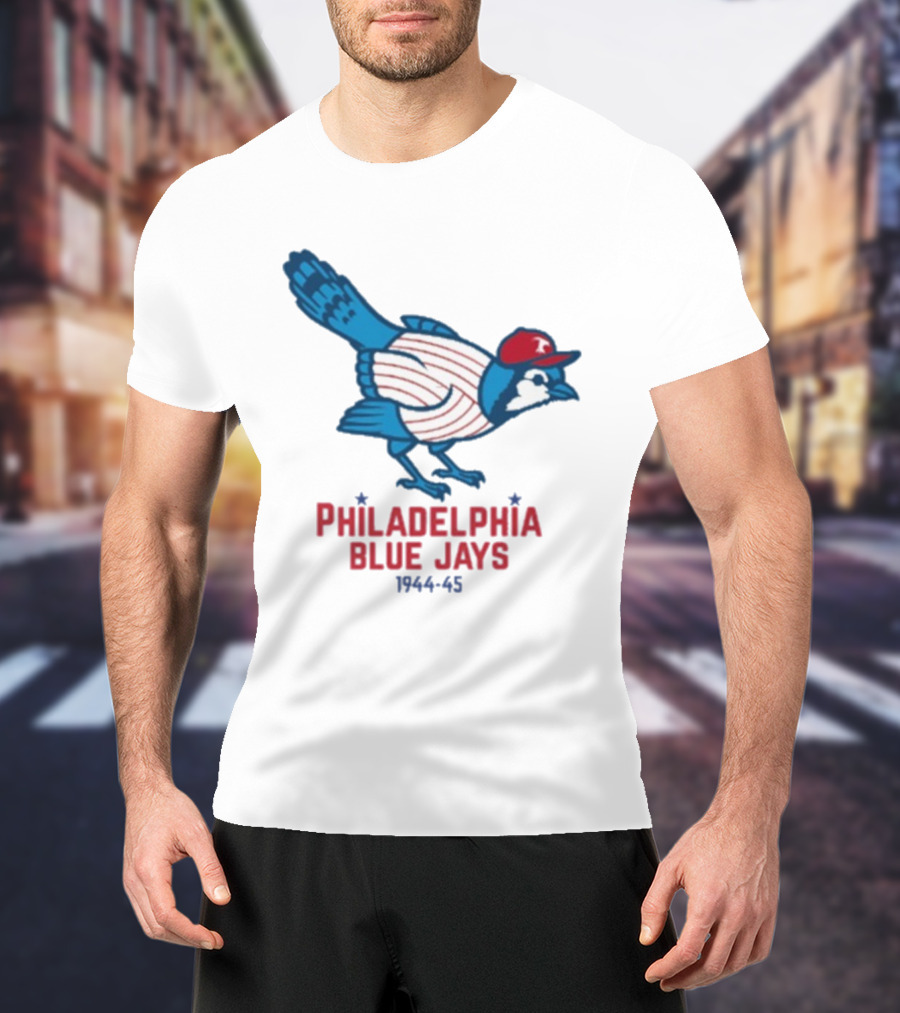 Philadelphia Blue Jays 1944-1945 Mascot Collaboration Phillies Blue Jays T-Shirt