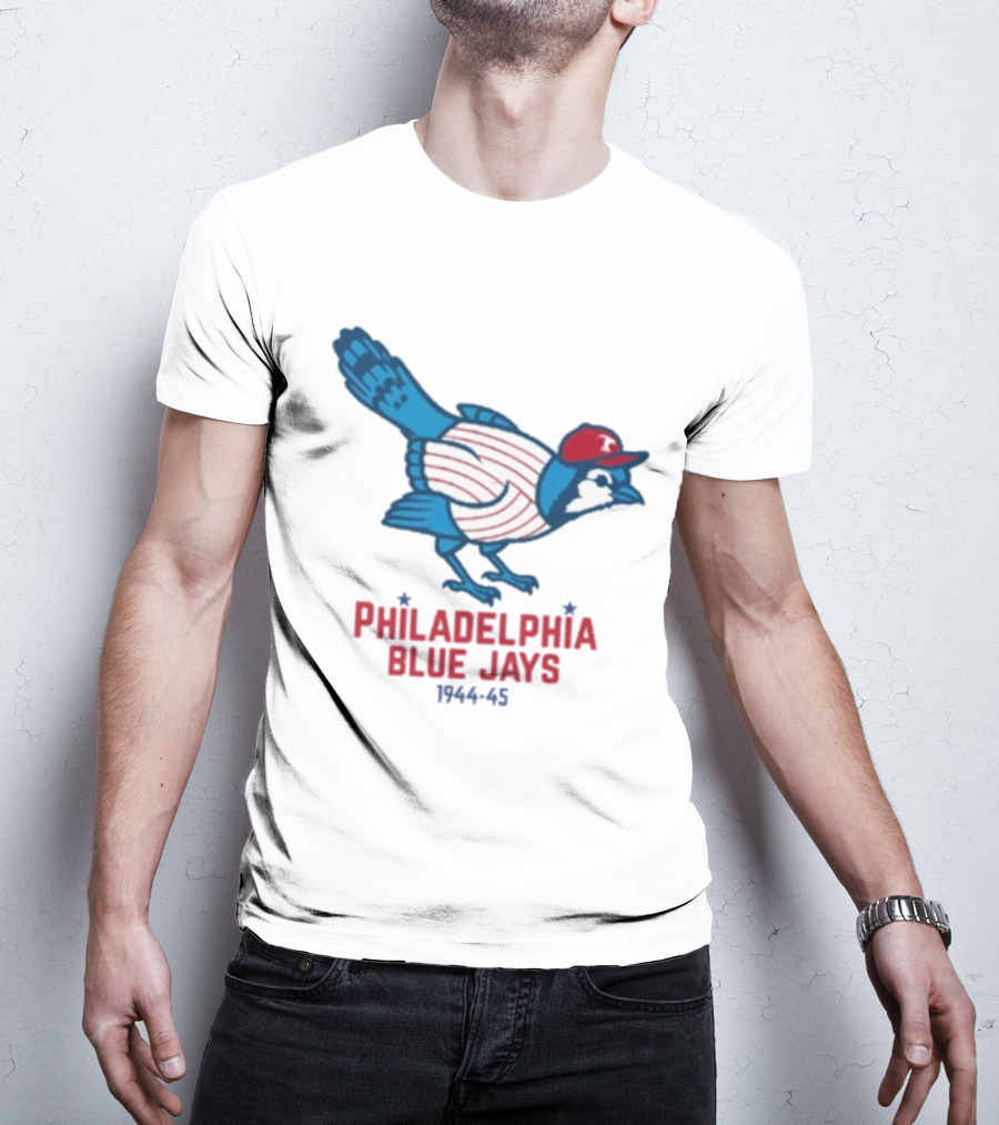 Philadelphia Blue Jays 1944-1945 Mascot Collaboration Phillies Blue Jays T-Shirt