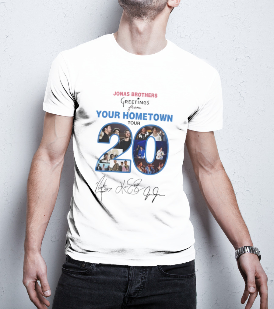 Jonas Brothers Greetings From Your Hometown Tour 2025 20 Signature T-Shirt