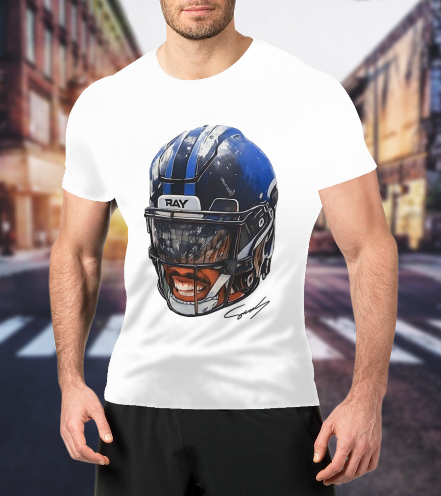 Zay Flowers Big Face Helmet Ravens Football T-Shirt