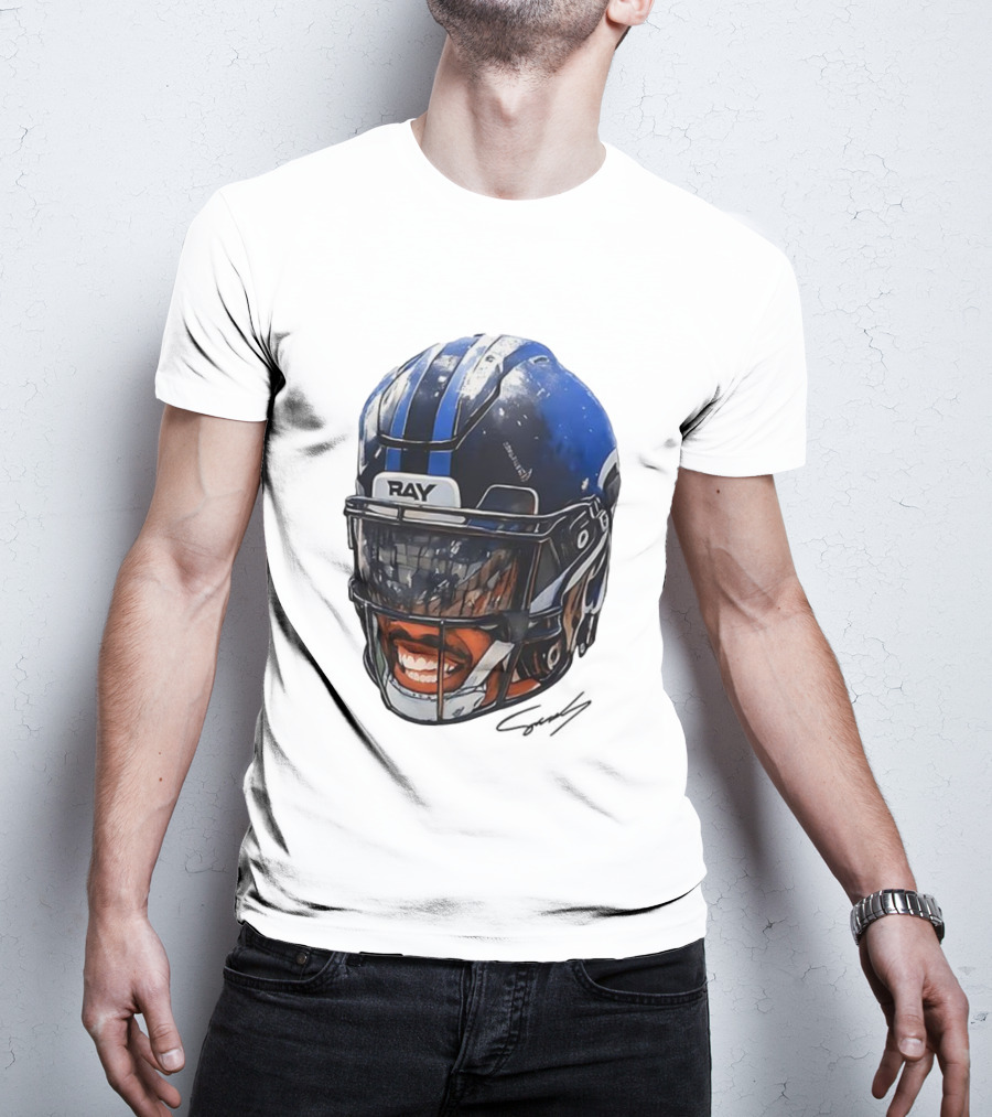 Zay Flowers Big Face Helmet Ravens Football T-Shirt