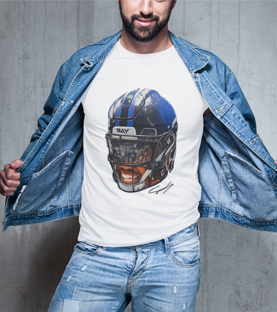 Zay Flowers Big Face Helmet Ravens Football T-Shirt
