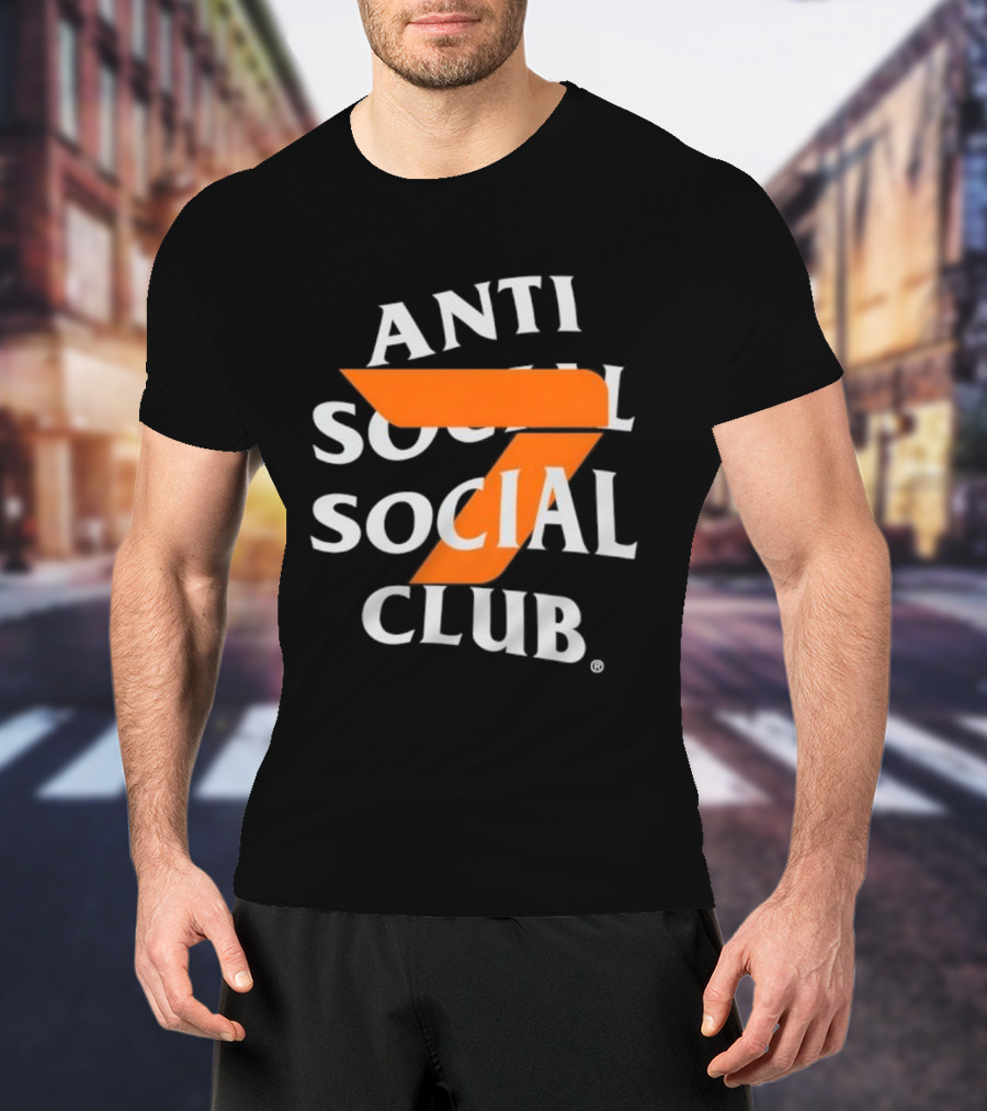 Anti Social Social Club 7 Orange Bold Style T-Shirt