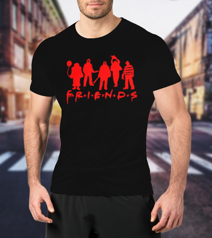FRIENDS Halloween Horror Characters Silhouettes T-Shirt