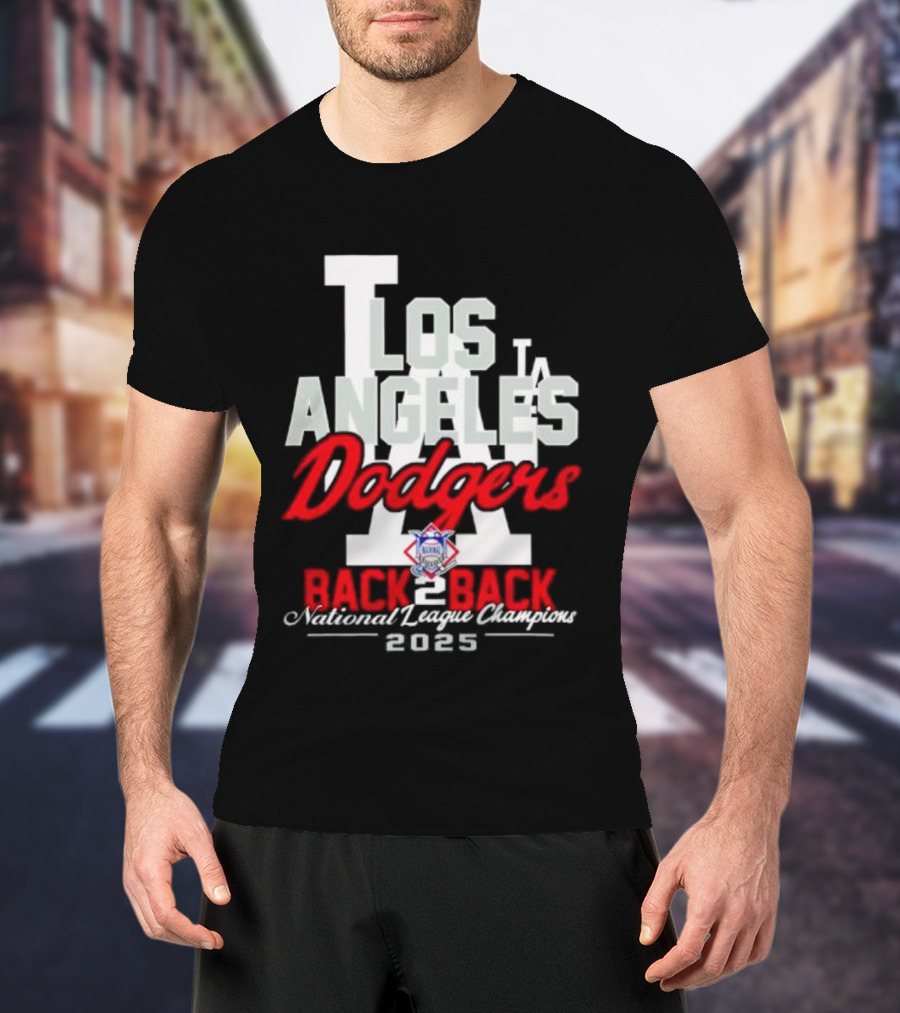 Los Angeles Dodgers Back 2 Back National League Champions 2025 T-Shirt