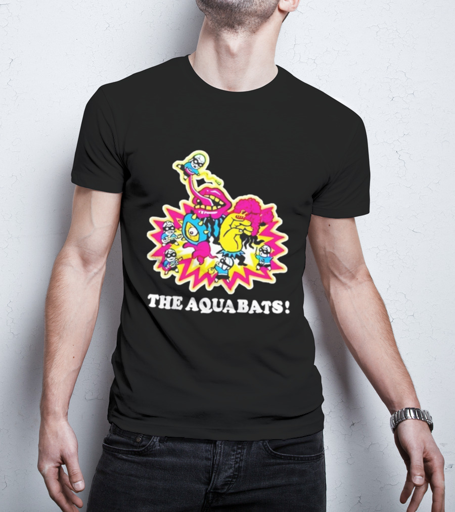 The Aquabats Cartoon Explosion Versus Battle Scene T-Shirt