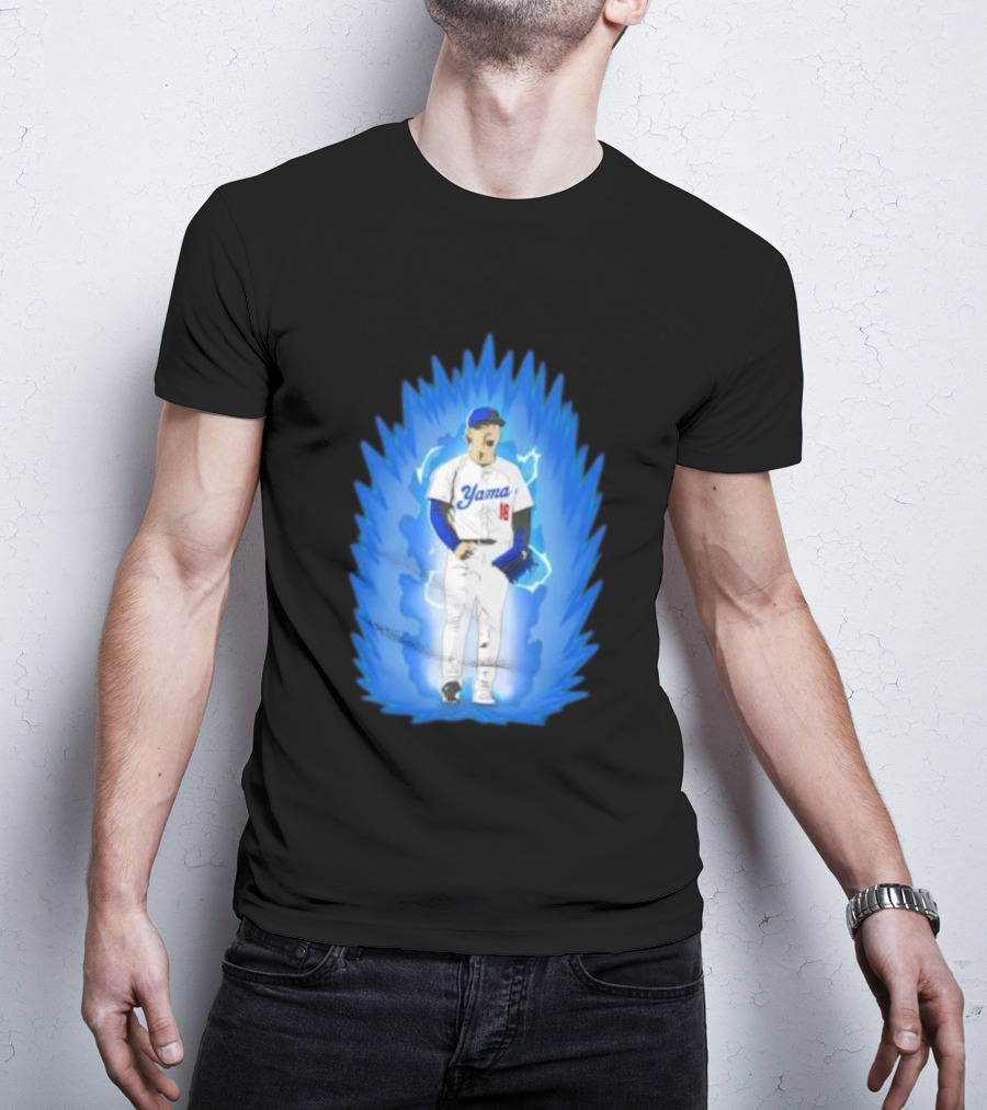 Yoshinobu Yamamoto Super Saiyan Yama 18 Los Angeles Dodgers T-Shirt