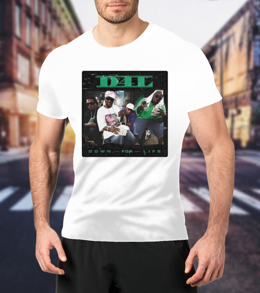 D4L Down For Life Album Cover Crew With Money And Bling T-Shirt