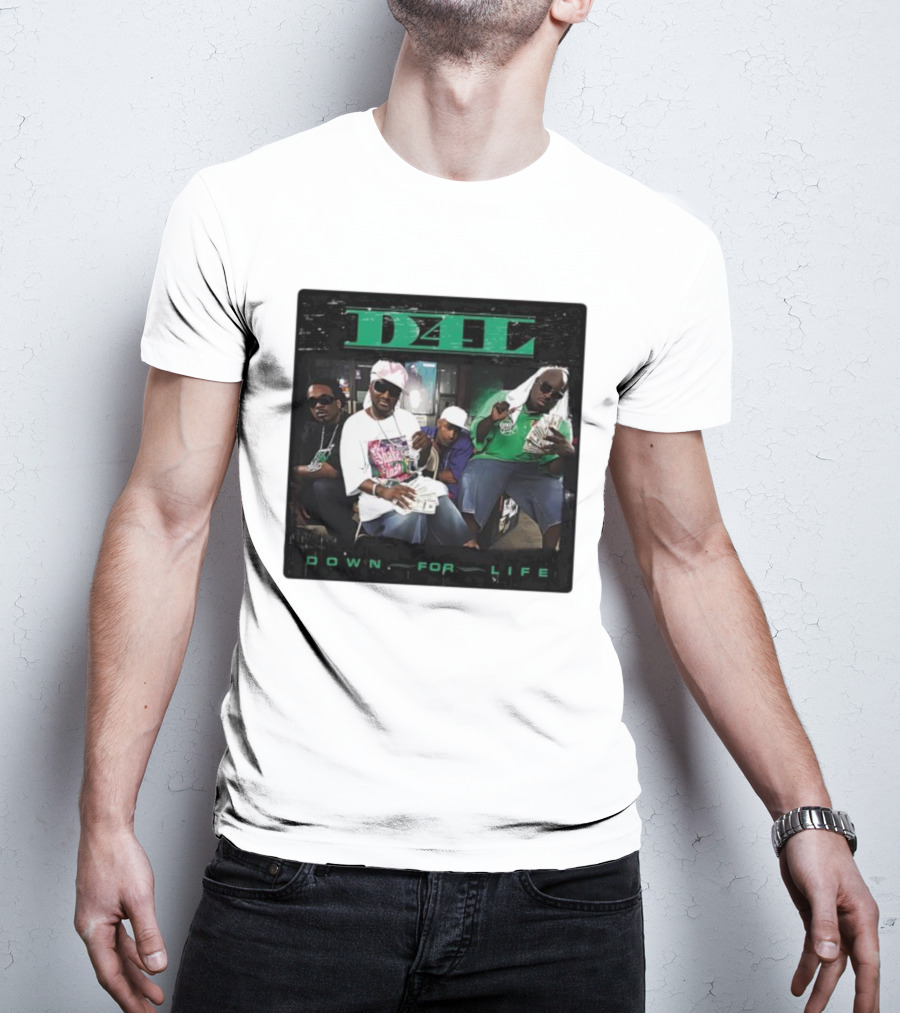 D4L Down For Life Album Cover Crew With Money And Bling T-Shirt