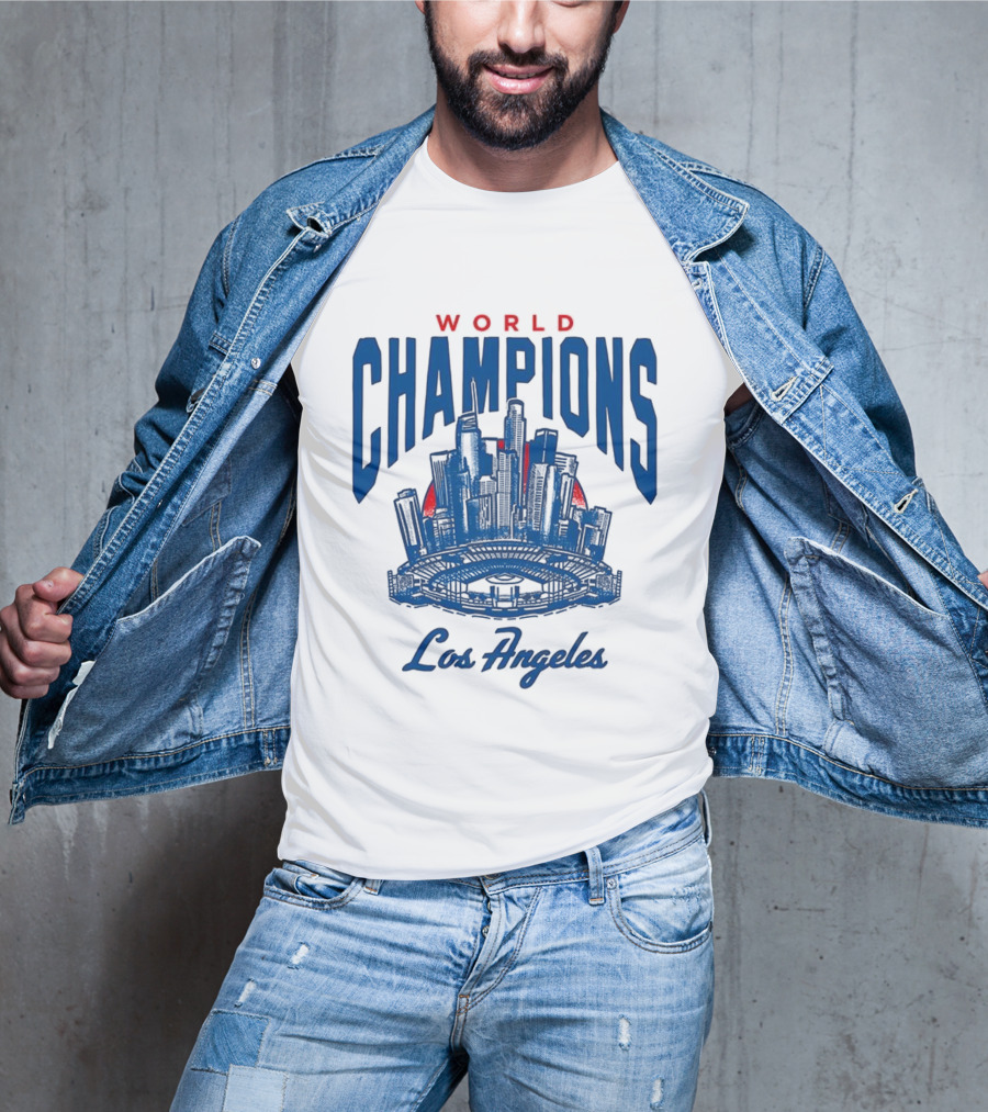World Champions Los Angeles Dodgers Skyline 2025 T-Shirt