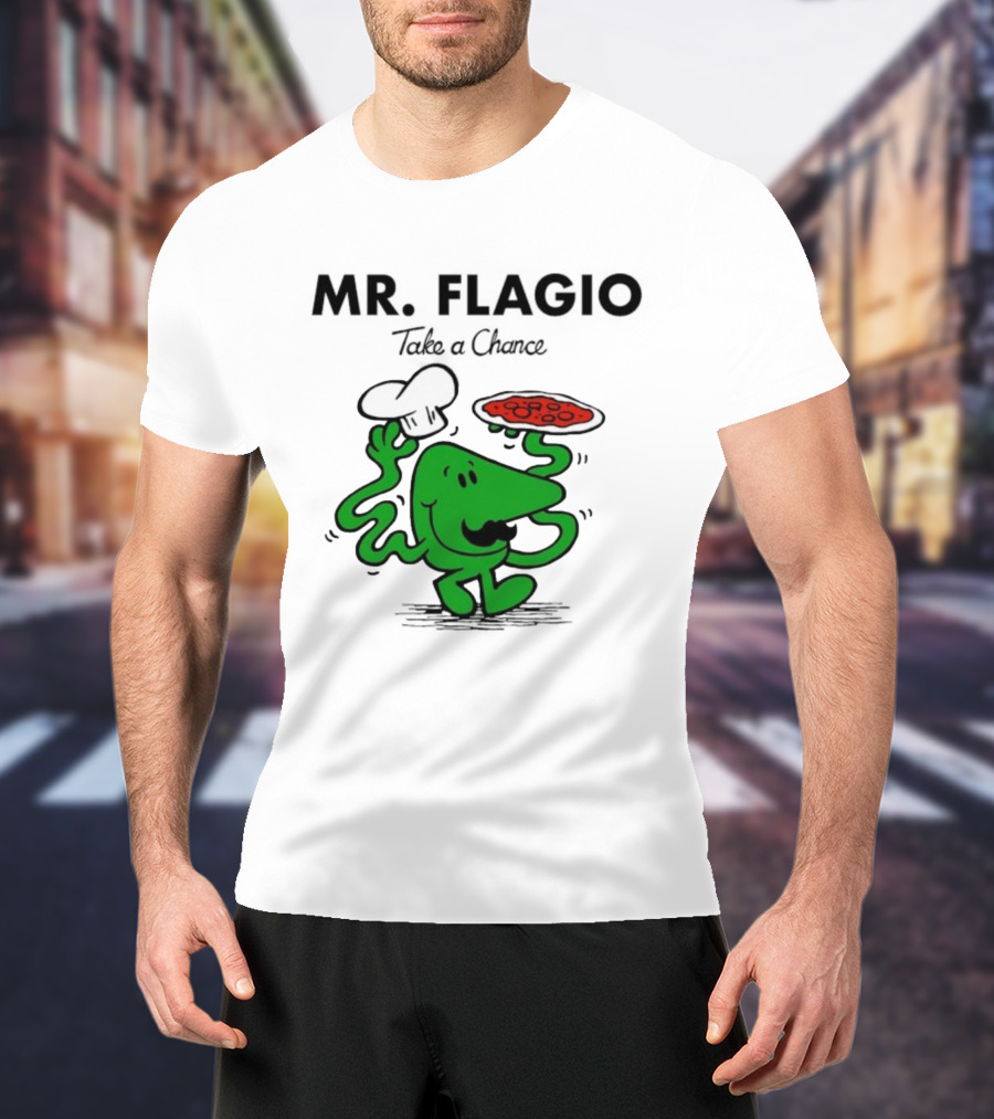 Mr. Flagio Take A Chance Chef Pizza T-Shirt