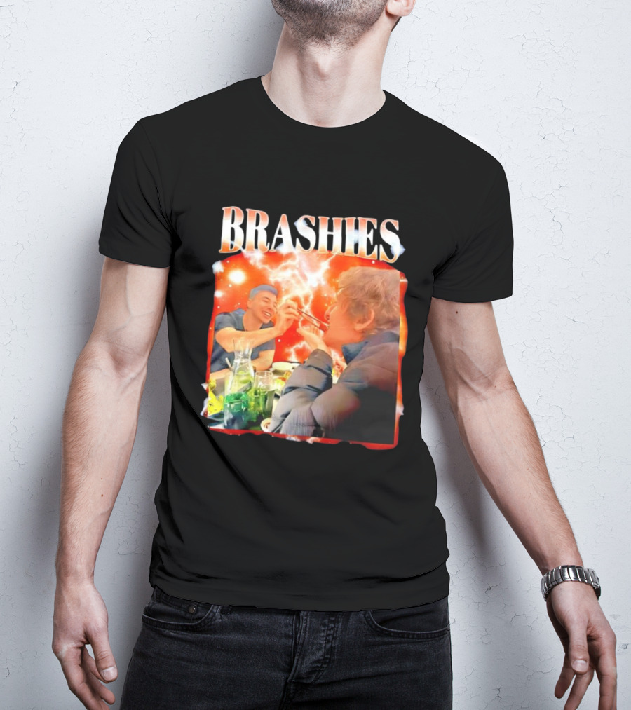 Brashies Two Man Eating With Chopsticks T-Shirt