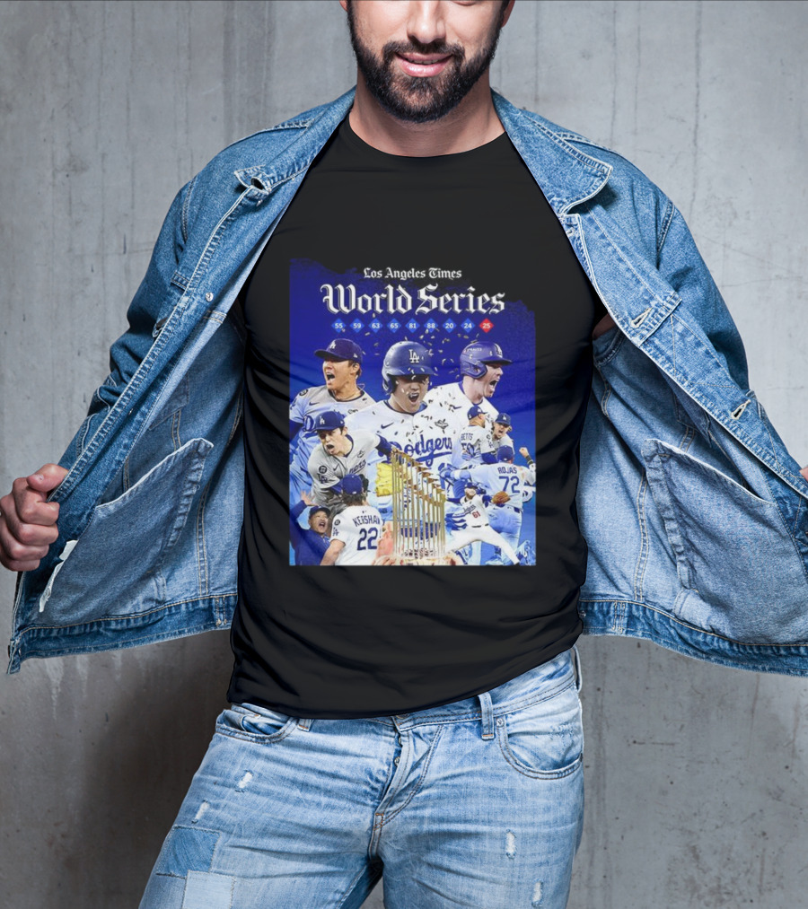 Los Angeles Dodgers World Series Champions 2025 Celebration With Iconic Moments And Championship Years T-Shirt